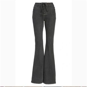 Hudson Bullocks High Waist Lace-up Flare